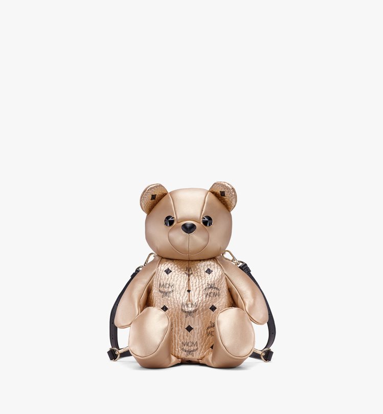 Zoo金色熊熊後背包，售價28,500元。圖／MCM提供