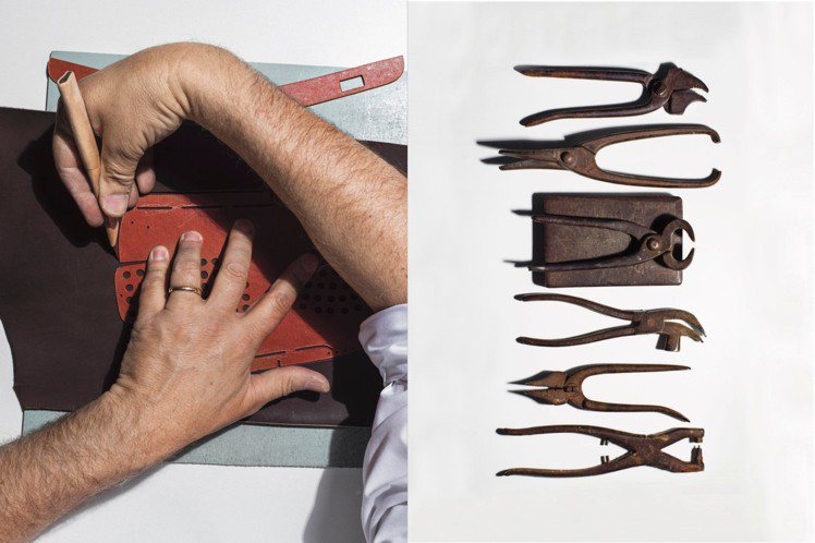 瑞士攝影師Henry Leutwyler紀錄TOD’S製作豆豆鞋的過程，手工魅力從裁切皮革、縫製到最後包裝等細節流程中展現。圖／迪生提供