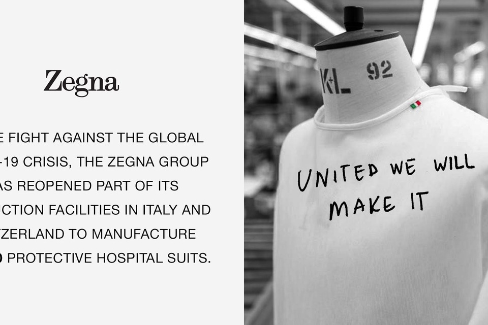 <u>Zegna</u>部分工廠復工  目標產能28萬件防護衣全速趕工中