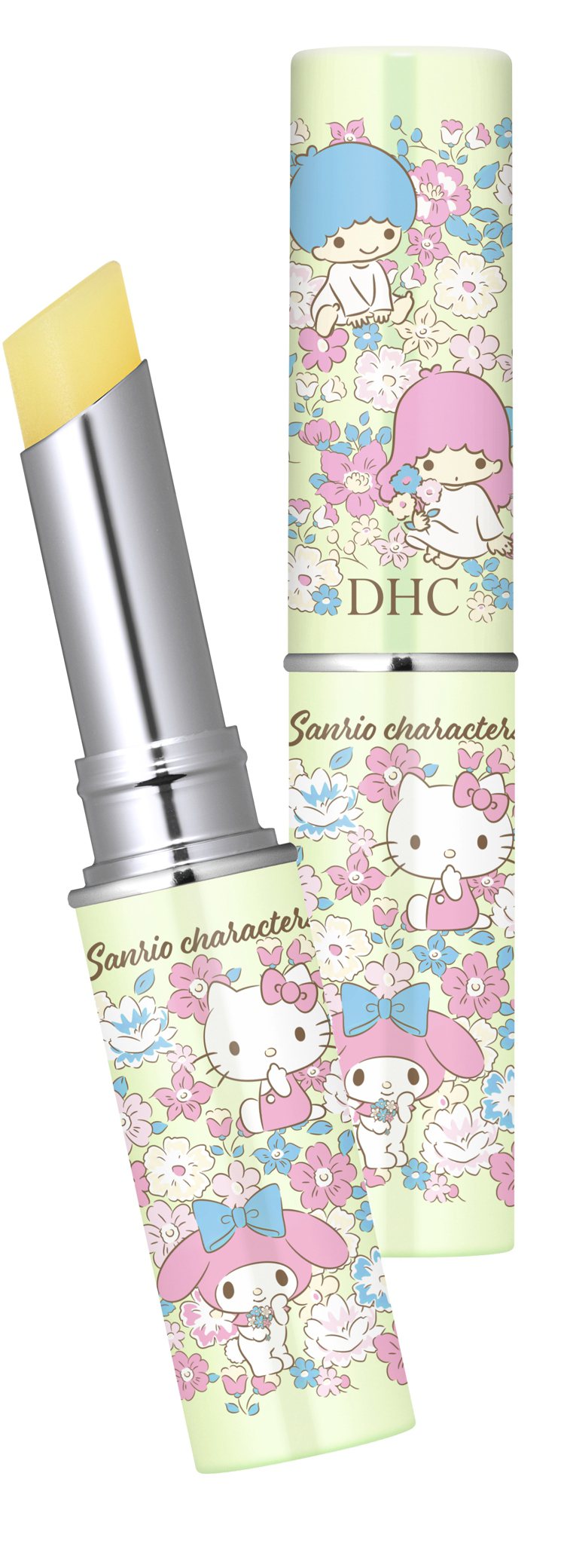 DHC 三麗鷗粉綠限定「純欖護唇膏」2條組／特價600元。圖／DHC提供