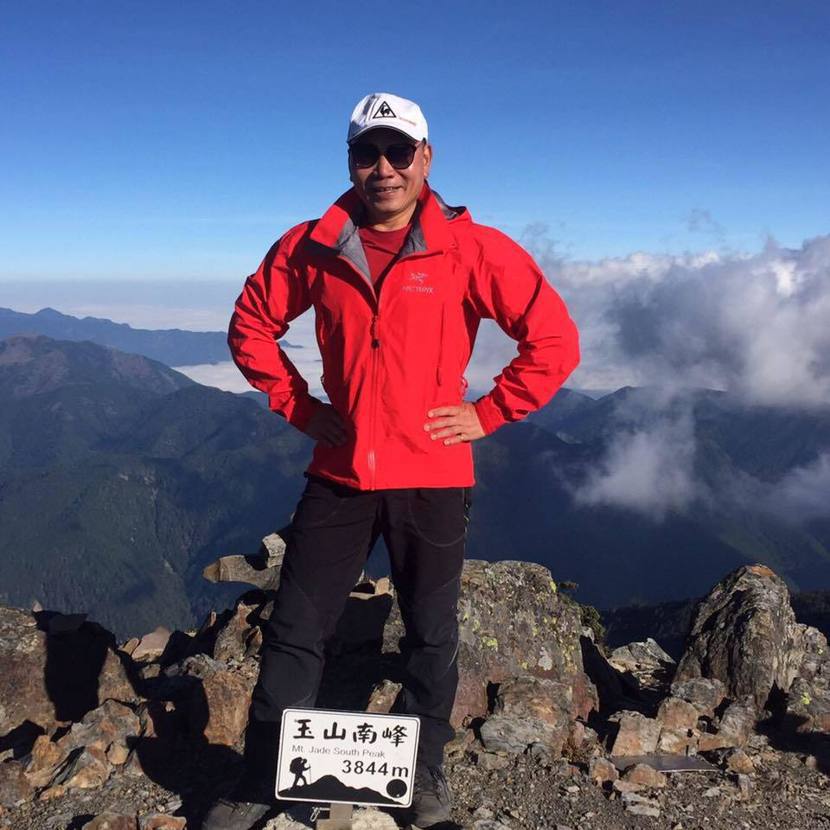 新竹市警察局二線二星警官彭武賢花兩年時間完成攀登一百座百岳。
 圖／彭武賢提供