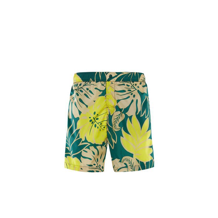 綠色植物印花泳褲，價格店洽。圖／MONCLER提供