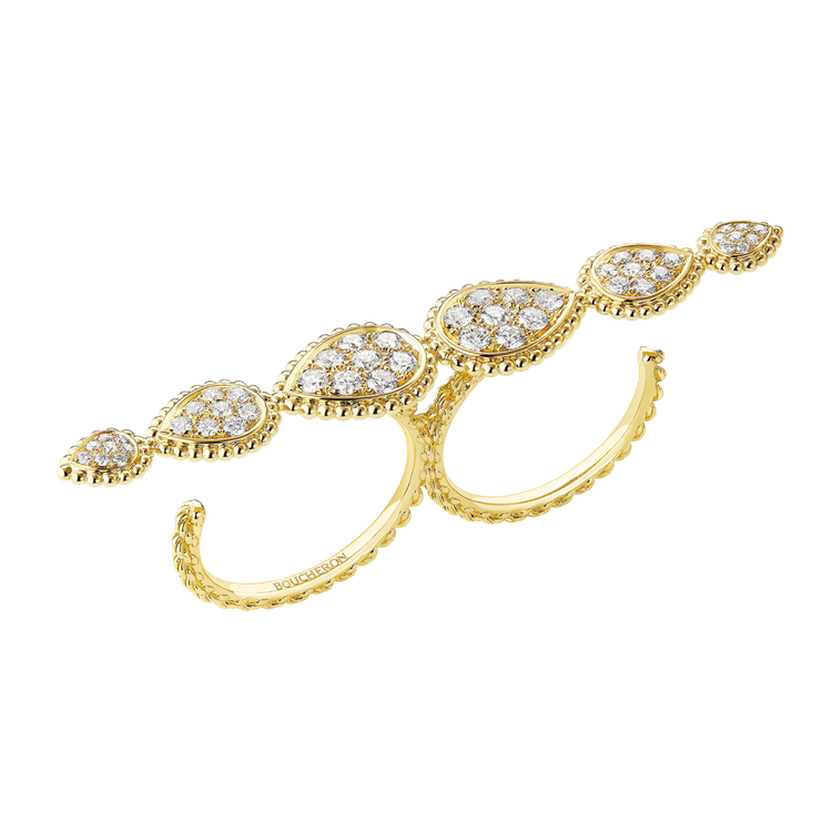 Boucheron，Serpent Bohème系列指間戒，黃金，鑲嵌48顆鑽石...