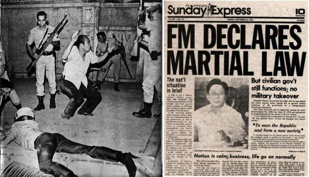 菲律賓媒體管理制度，在前總統馬可仕於1972年宣布戒嚴之後有了變化。圖左、右分別...
