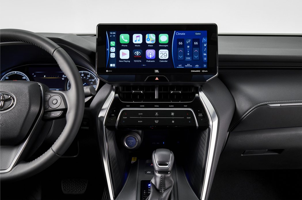 全新Toyota Venza在高階車型中提供12.3吋的中控觸控式螢幕。 摘自T...