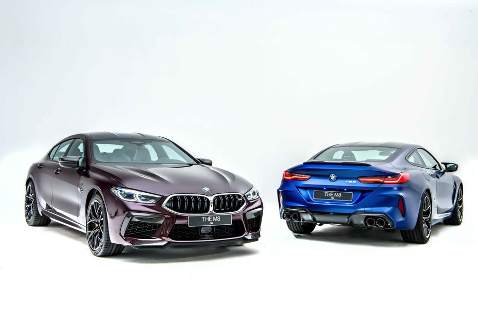 首度強悍登台的2020年式BMW M8 Coupe與M8 Gran Coupe搭載氣勢凌人的Racing Package。 圖／汎德提供