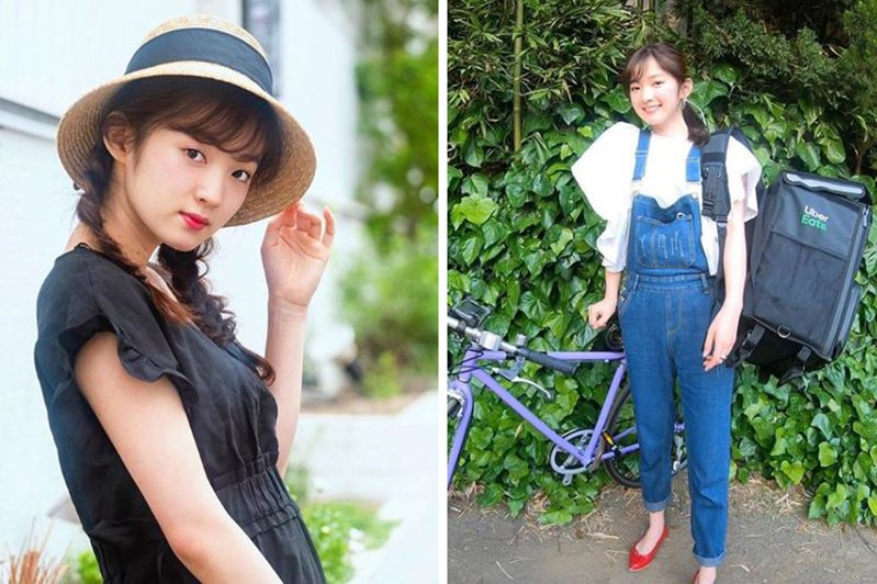 前女子偶像團體SKE48成員神谷由香，加入外送員行列。 圖翻攝自Instagram「kamiya_yuka_」