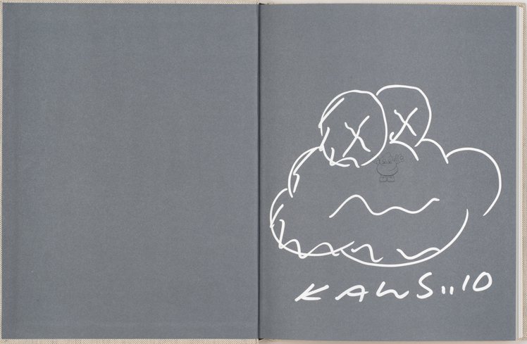羅芙奧「ALL IN無設限」專場，美國潮流藝術家KAWS則簽名塗鴉3,500美元起拍。圖／羅芙奧提供