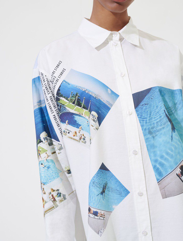 maje池畔印花襯衫，9,050元。圖／maje提供
