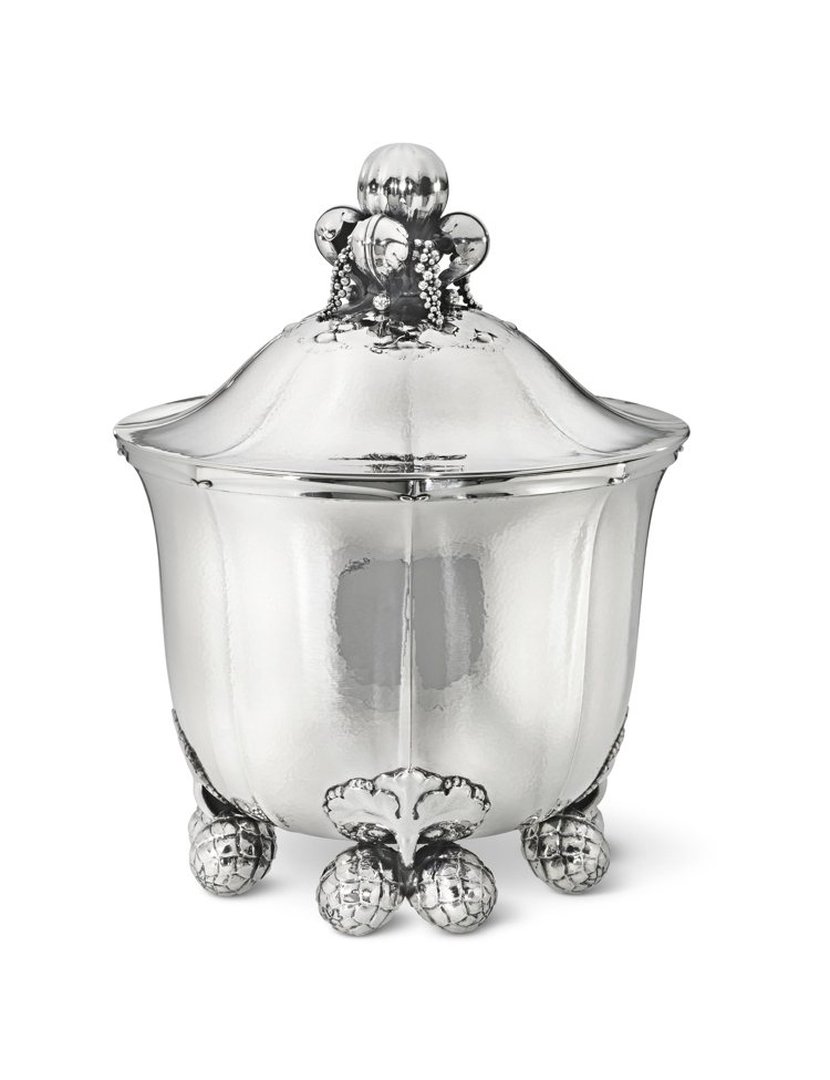 GEORG JENSEN銀雕香檳冰桶NO.87A ，上蓋88萬4,200元，桶身...