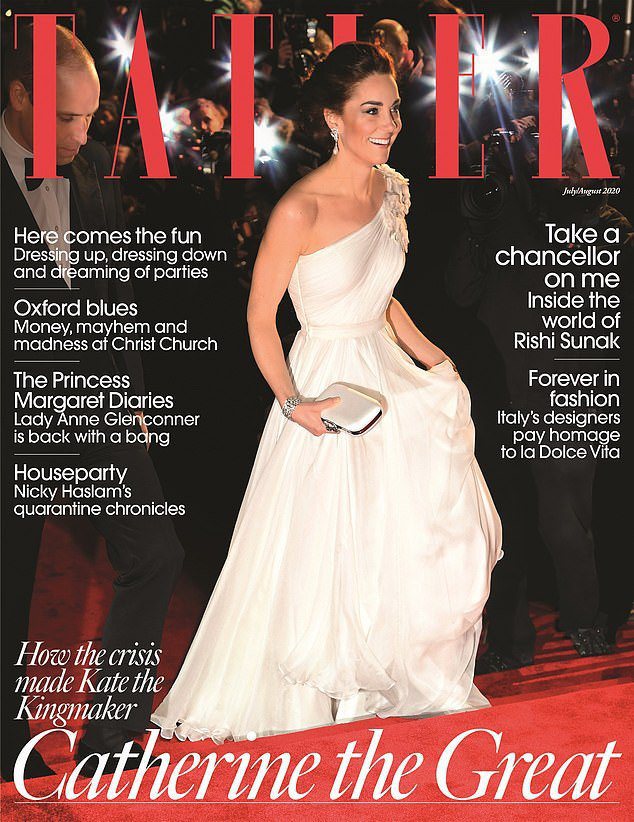 凱特成為本期雜誌封面，完美的外表背後真正面貌也被揭露。圖／摘自Tatler