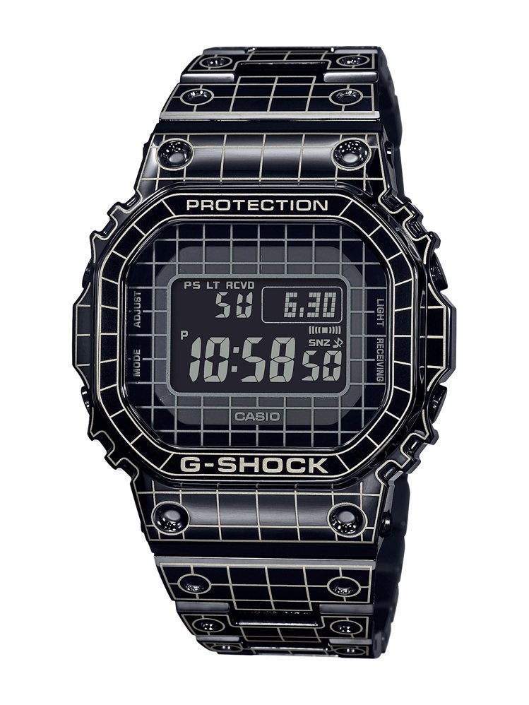 G-Shock GMW-B5000CS腕表，黑色離子IP電鍍不鏽鋼表殼、表鍊，台灣限量150只，24,000元。圖／Casio提供
