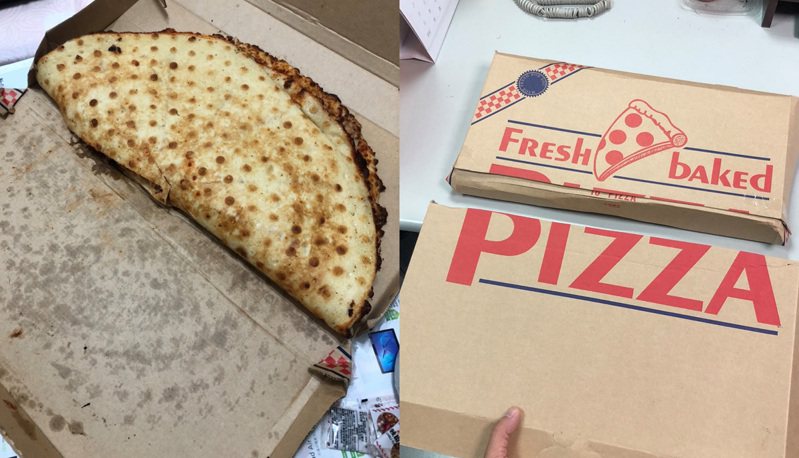 網友分享同事將好市多披薩成功縮小體積的妙招。圖擷自COSTCO 好市多 消費經驗分享區