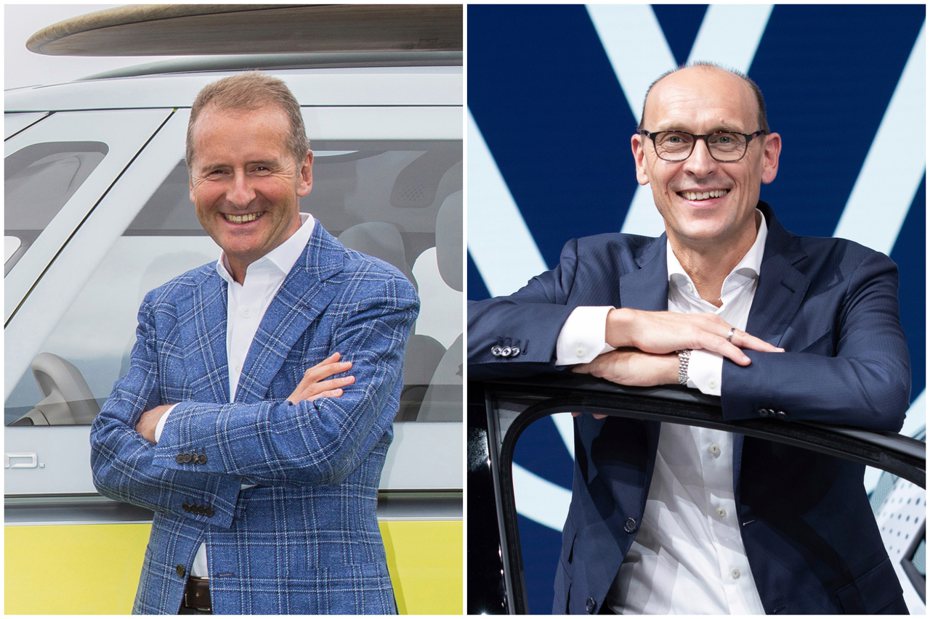 圖左為Herbert Diess，圖右為Ralf Brandstätter。 摘自Volkswagen