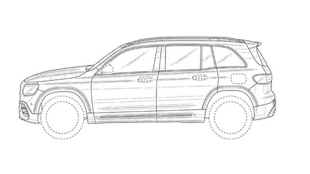 Mercedes-AMG GLB 45專利圖。 摘自USPTO