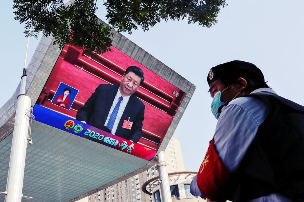 5月28日，中國兩會上習近平的新聞畫面。 圖／美聯社