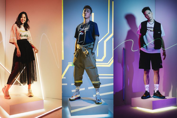 （左起）孫盛希、婁峻碩、J.Sheon受邀演繹Reebok全新Zig Horizon系列鞋。圖／Reebok提供