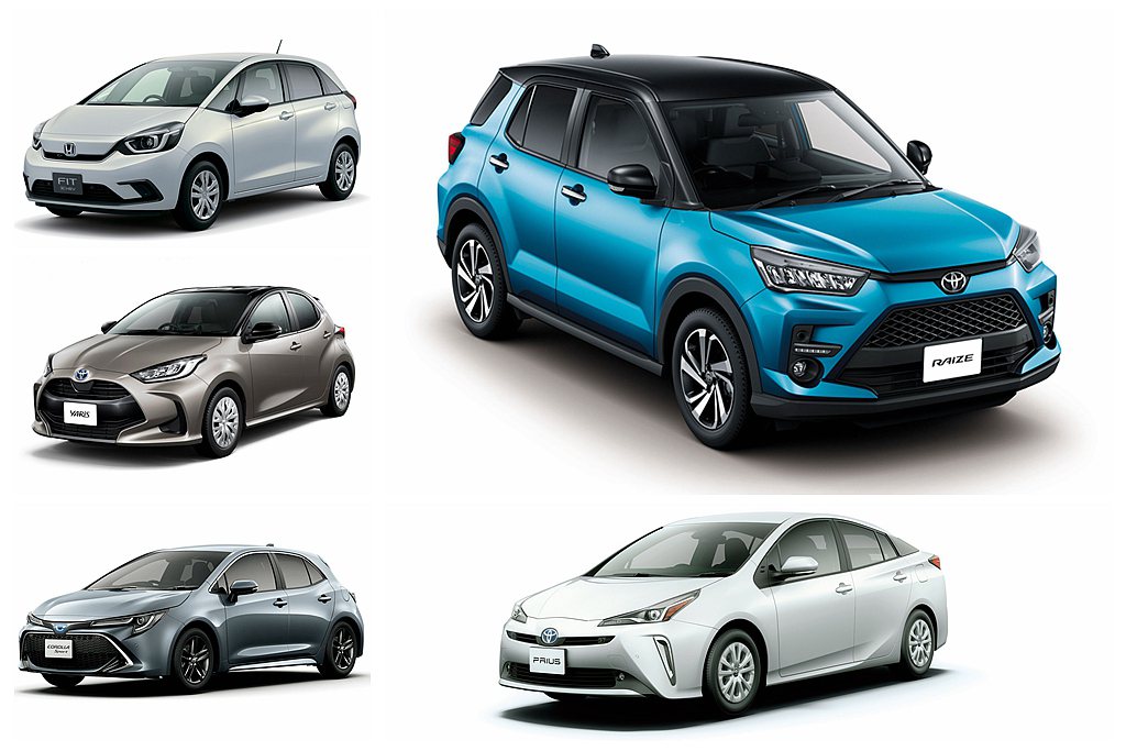 2020上半年日本乘用車銷售排行榜出爐。 圖／Toyota、Honda提供