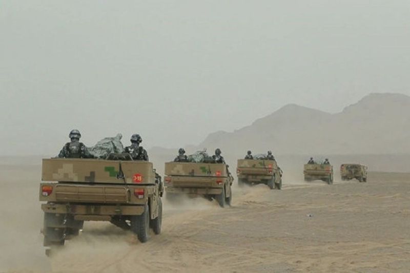 解放軍新疆軍區部隊增兵開往中印邊界。 圖／取自中國軍網