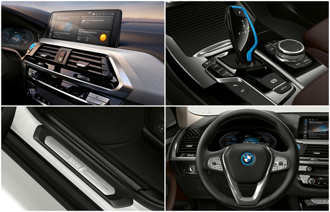 BMW iX3車內運用藍色元素妝點，象徵BMW i電動車形象。 摘自BMW