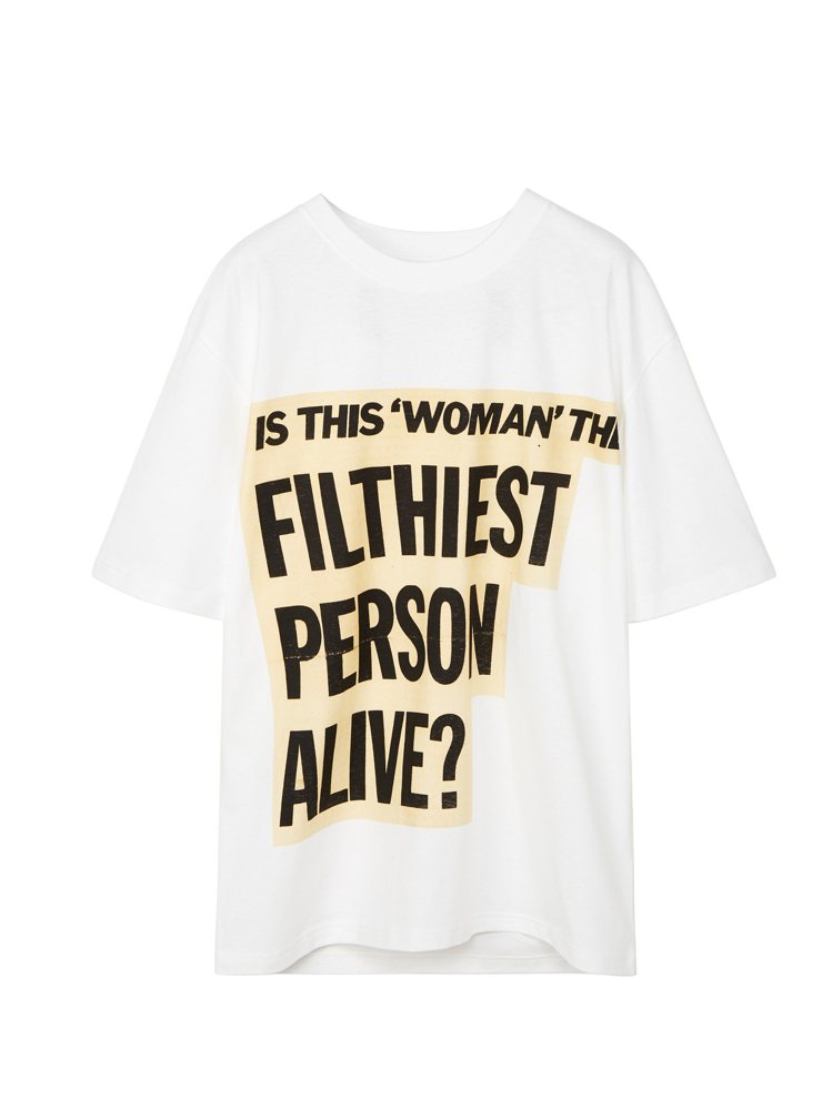 白色Divine Filthiest Person T恤，8,800元。圖／LOEWE提供