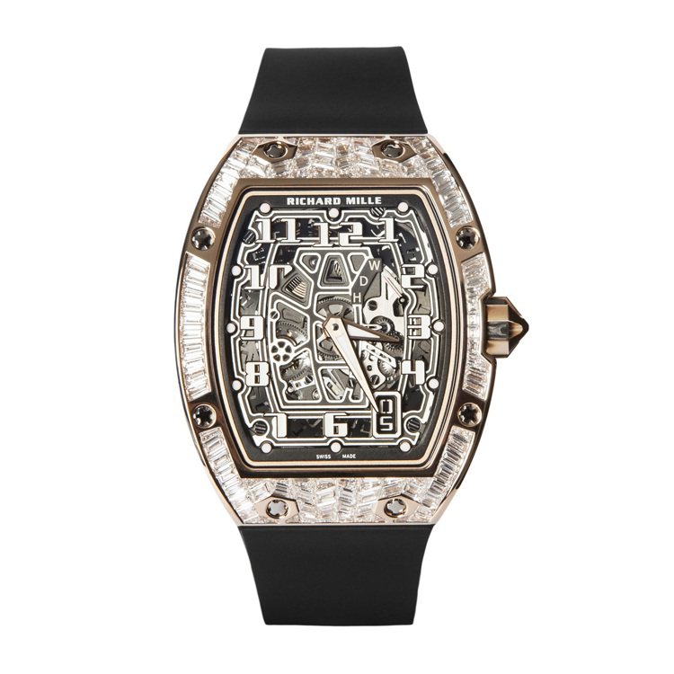RICHARD MILLE，RM 67-01超薄腕表，紅金鑲嵌梯形鑽石，38.7...
