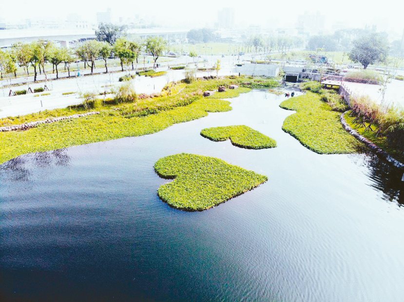 台中市東區新景點的星泉湖，號稱會呼吸的湖。 圖／台中市府提供