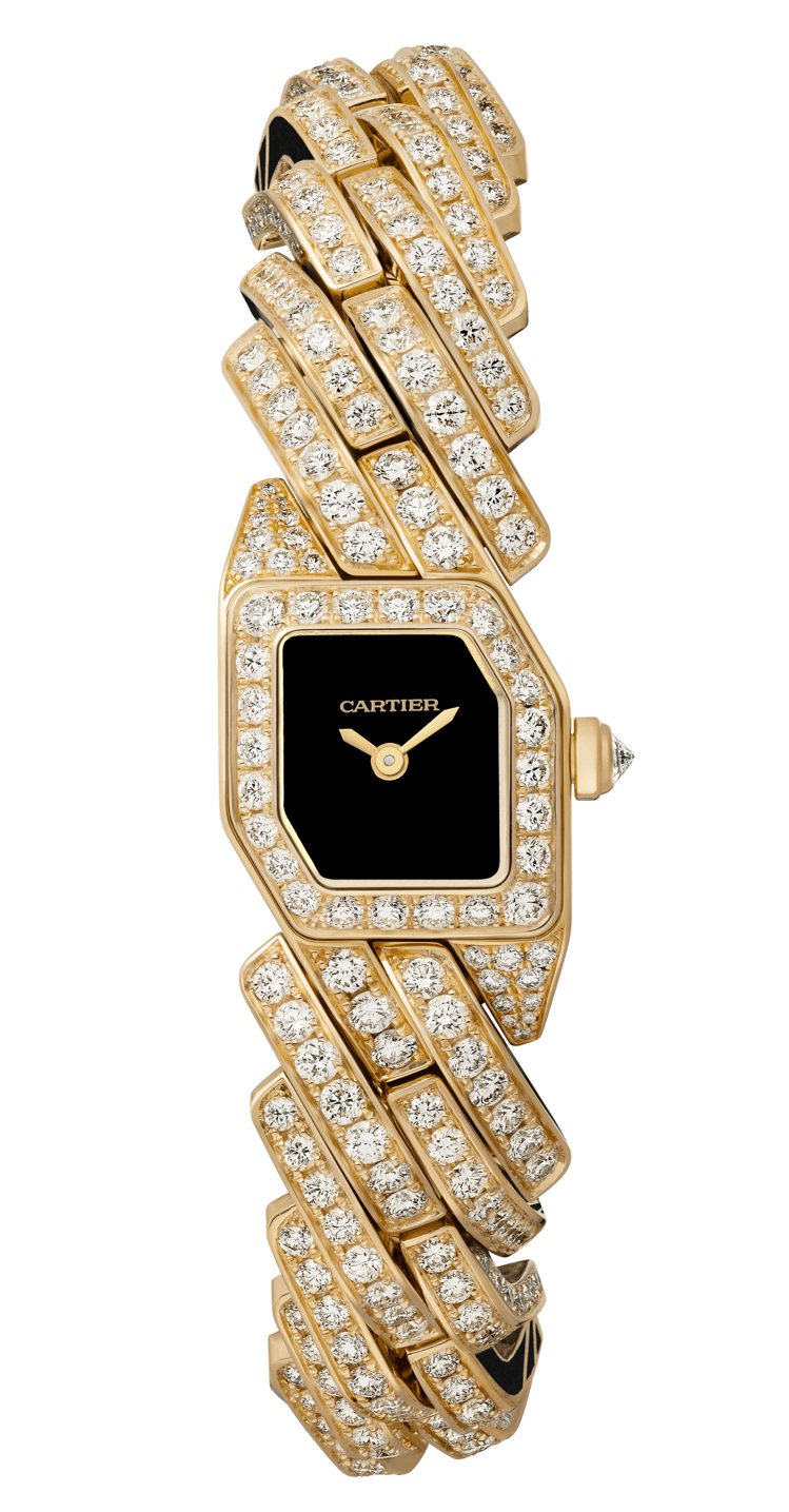 Maillon de Cartier黃K金鑲鑽腕表，編號限量發售50只，368萬...