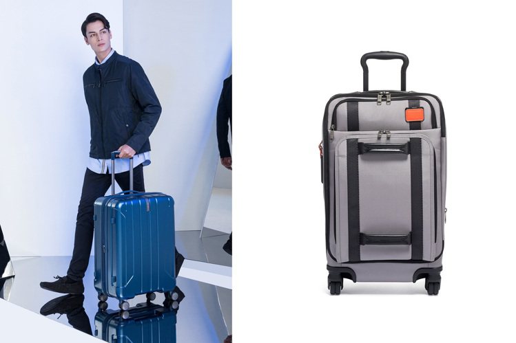 TUMI在今年首次推出永續發展系列行李箱；而Samsonite則提供了限時限量「圓夢計畫」。圖／TUMI、Samsonite提供