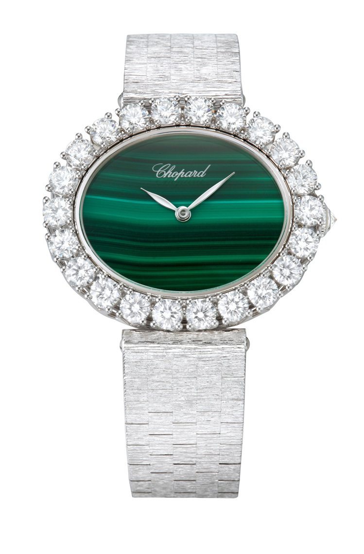 蕭邦L’Heure du Diamant系列18K白金鑲鑽腕表，自動上鍊機芯、孔...