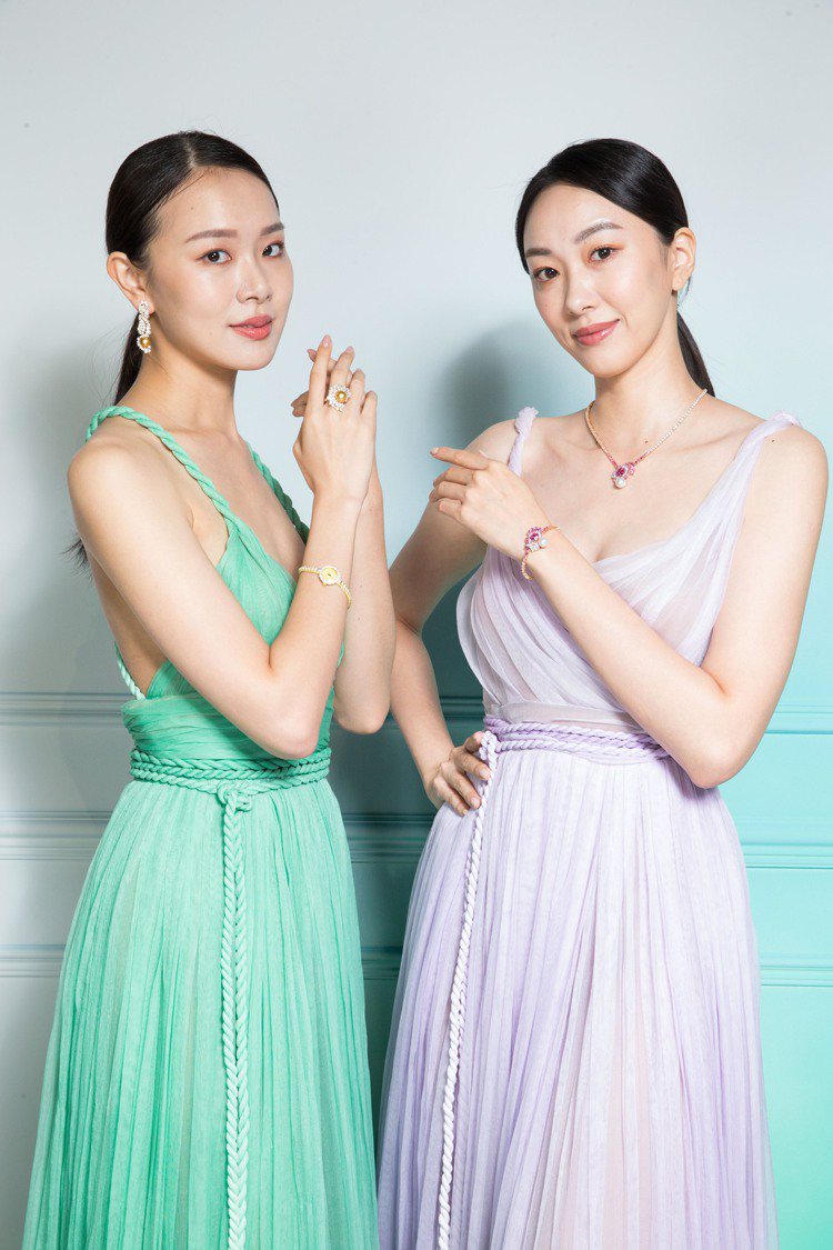 模特兒演繹Tie & Dior系列珠寶與腕表。圖／DIOR提供