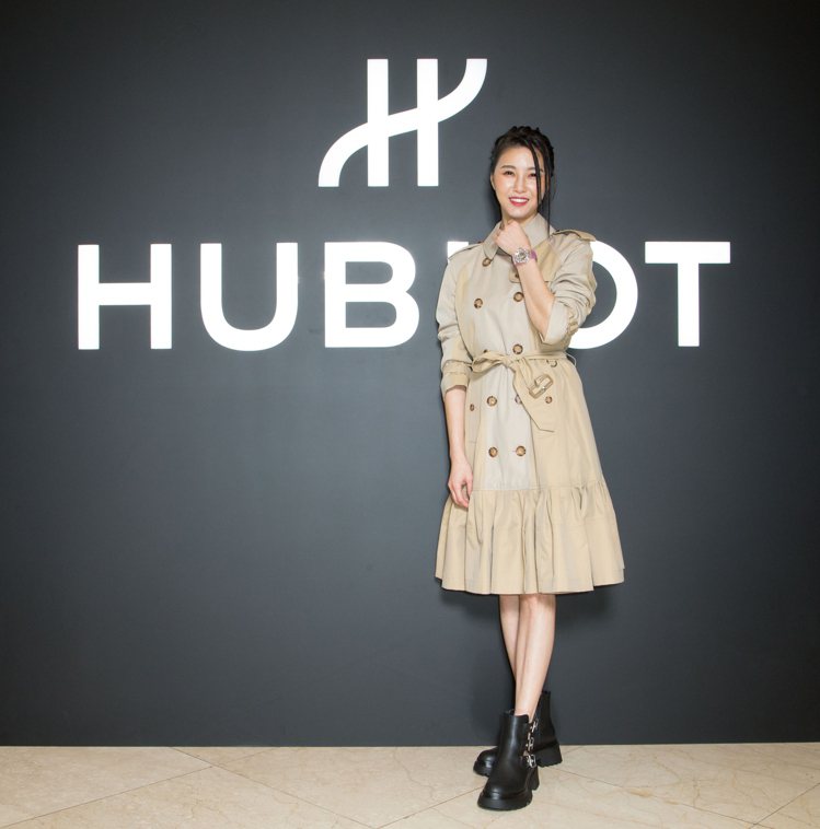 孫瑩瑩出席HUBLOT宇舶錶台灣首間融合的藝術期間限定店。圖／宇舶表提供
