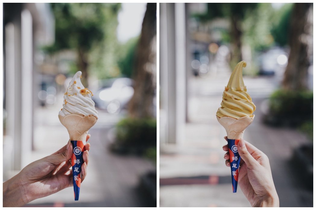 玉米片牛奶霜淇淋、熱帶水果Mojito雪酪。 圖／沈佩臻攝影