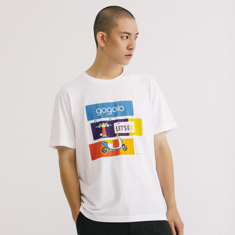 台灣經典品牌聯名UT系列Gogoro T恤390元。圖／UNIQLO提供
