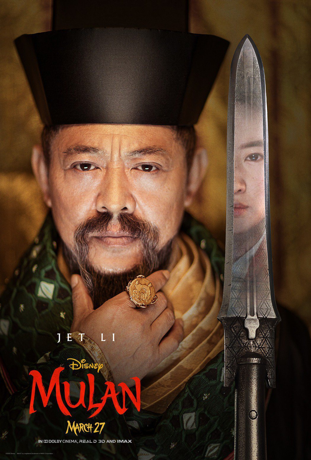 李連杰在「花木蘭」飾演皇帝。圖／摘自推特