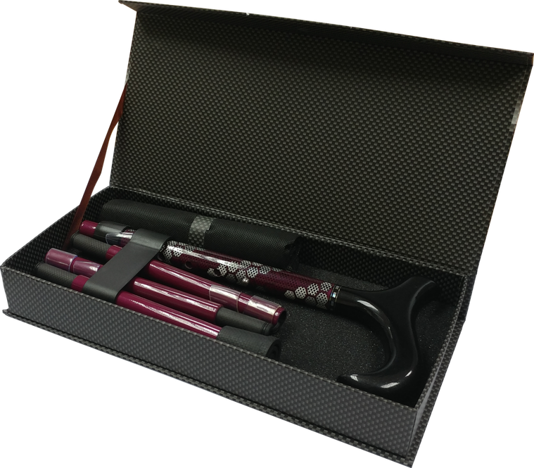 【L'elan】頂級可折疊碳纖維休閒手杖 (禮盒包裝) 特價NT$2,700...