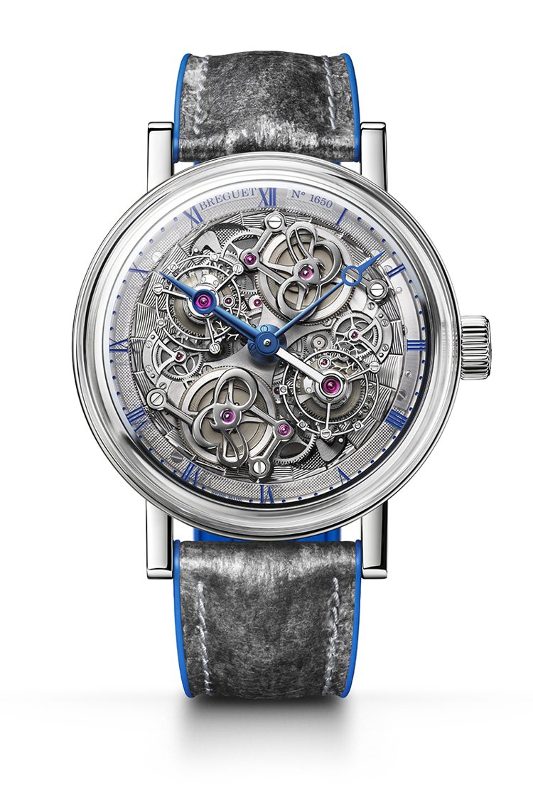 Breguet，Classique Double Tourbillon 5345「Quai De L'Horloge」腕表，鉑金，46毫米，時間顯示，雙陀飛輪，約2,054萬元。圖 / Breguet提供。