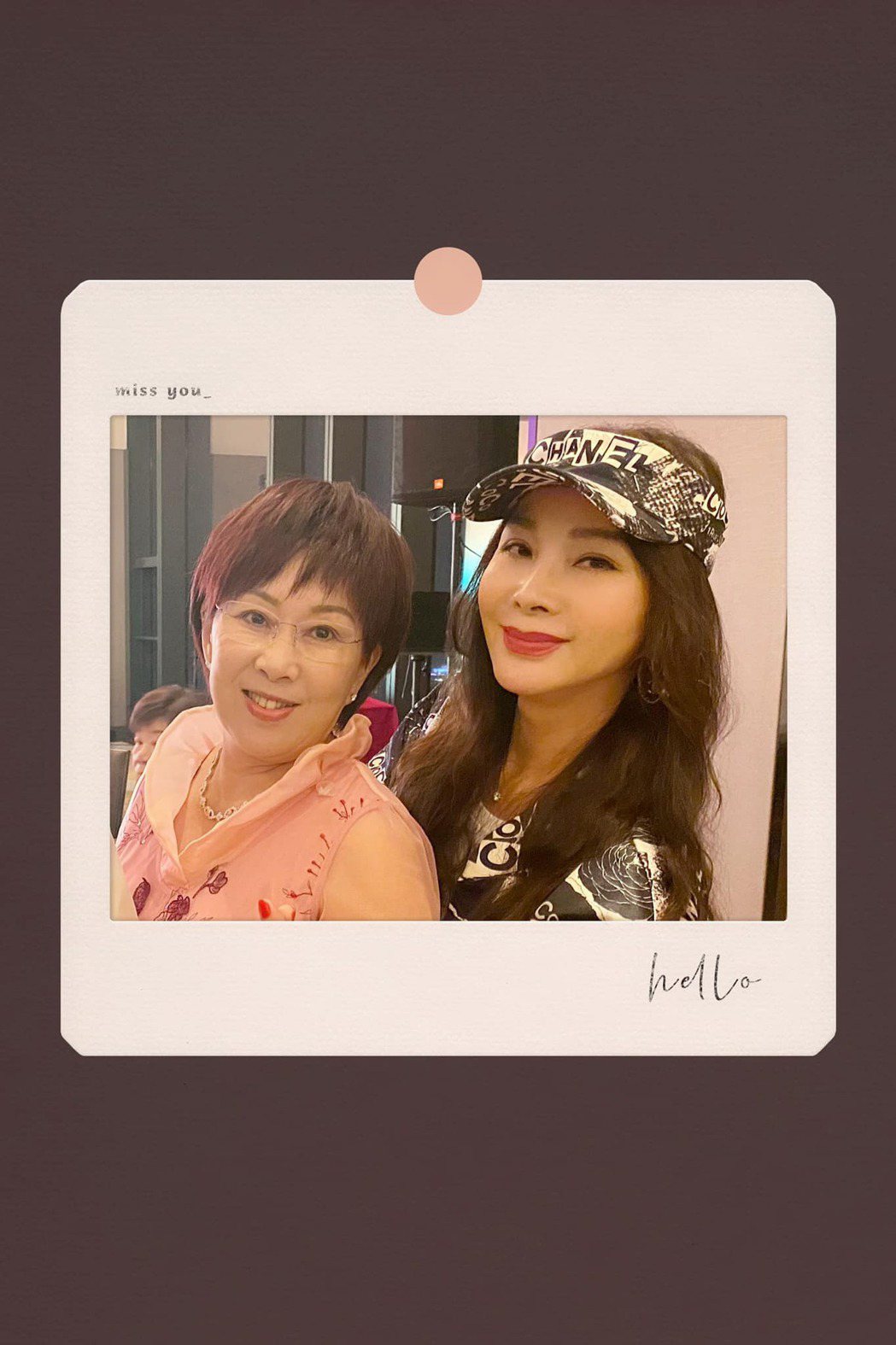 陳美鳳(右)與林志穎媽媽是40年好友。圖／摘自臉書