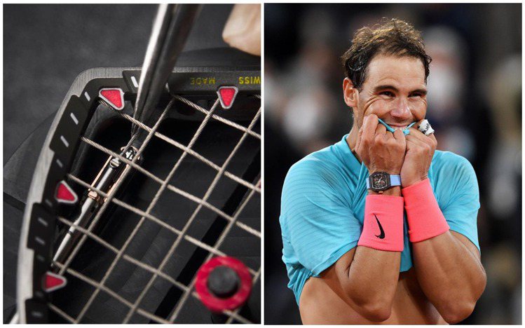 Rafael Nadal在奪下法網冠軍時，配戴了具有鋼索機芯的超輕量抗震RM 27-04腕表。圖 / RICHARD MILLE提供。