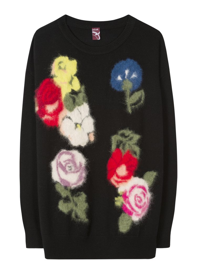 Paul Smith五十周年膠囊系列玫瑰毛衣，22,500元。圖／Paul Smith提供