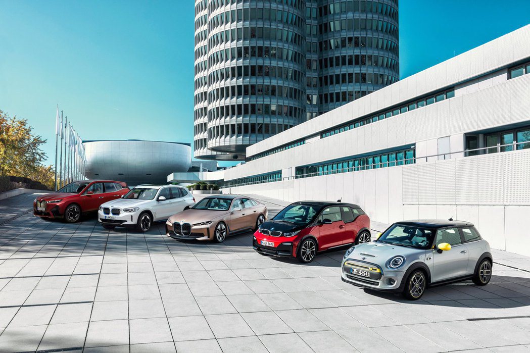 BMW i純電家族，包括MINI Cooper SE純電三門車。 摘自BMW