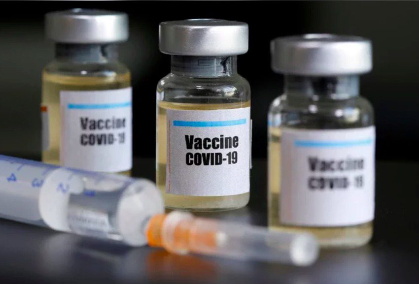 新冠肺炎疫苗示意圖。