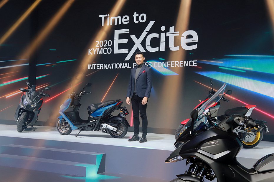 台灣二輪領導品牌光陽工業（KYMCO）舉辦「Time to Excite 國際新車發表會」盛大發表四款新車。 記者張振群／攝影