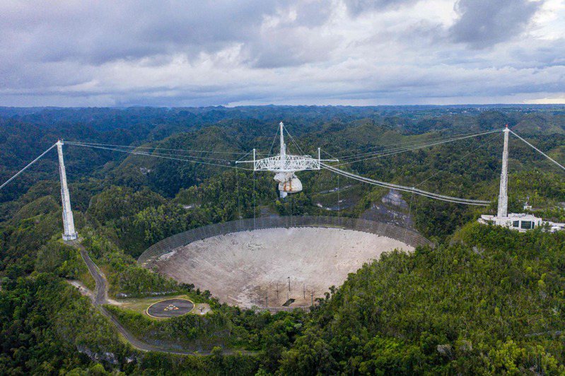 阿雷西博射电天文台于1963年完工，主要任务是协助科学家发展无线电天文学，以及对行星和太阳系等研究（包括重力波）。 法新社