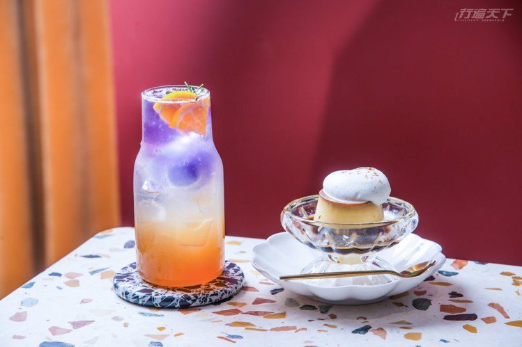 RULU Cafe細滑Q嫩的香草雲感布丁和夏日靈感氣泡果茶，撫慰人心。