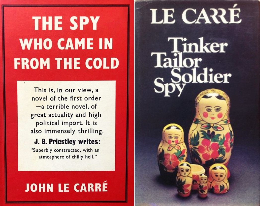 左為《冷戰諜魂》、右為《諜影行動》的小說版早期版本。 圖／維基共享