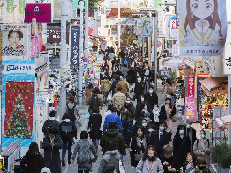 日本東京原宿購物區街景，攝於17日。美聯社