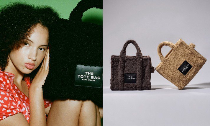 Marc Jacobs The Tote Bag冬日推出泰迪熊絨毛材質款。圖／Marc Jacobs提供