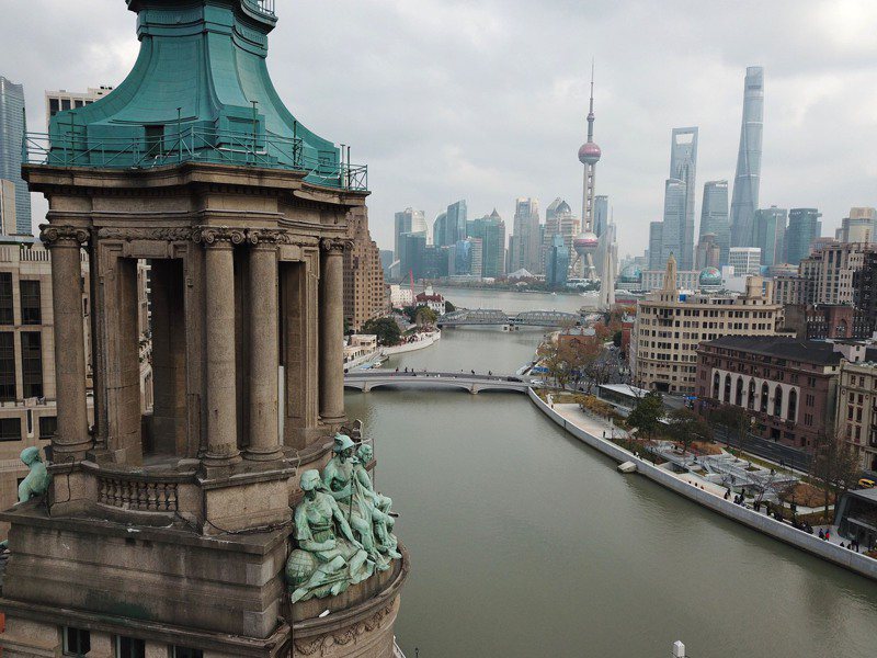 欧盟和中国大陆可望在30日达成投资协定。图为上海苏州河沿岸。（中新社）(photo:UDN)