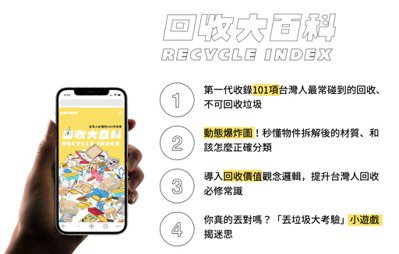 「RE-THINK 重新思考」推出第一個收錄101項台灣人必懂垃圾的「回收大百科...